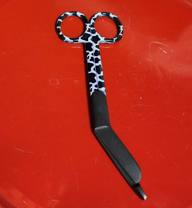 half black half cow scissor