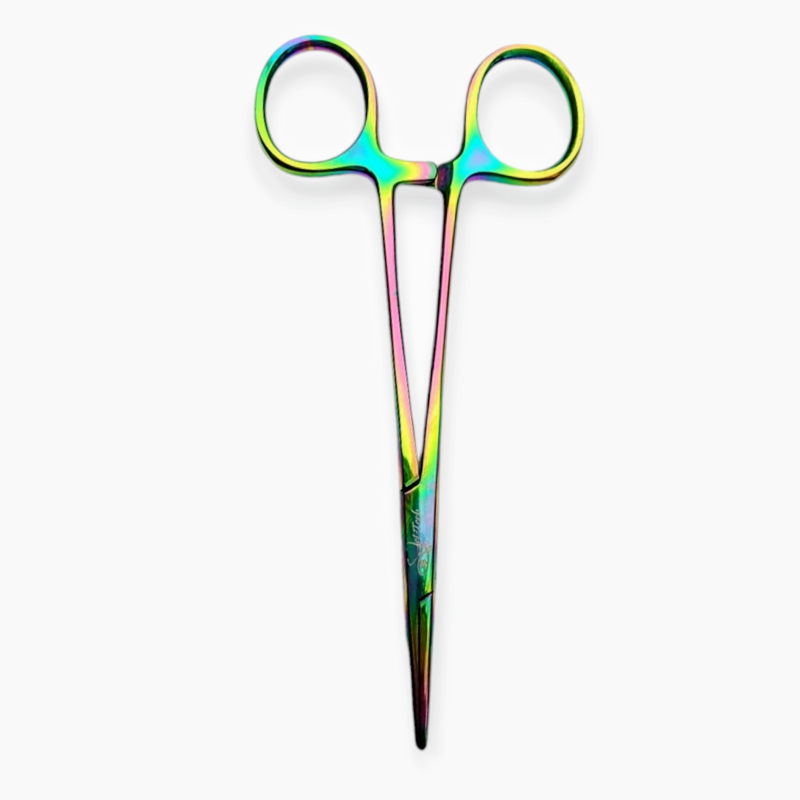 Rainbow titanium hemostats