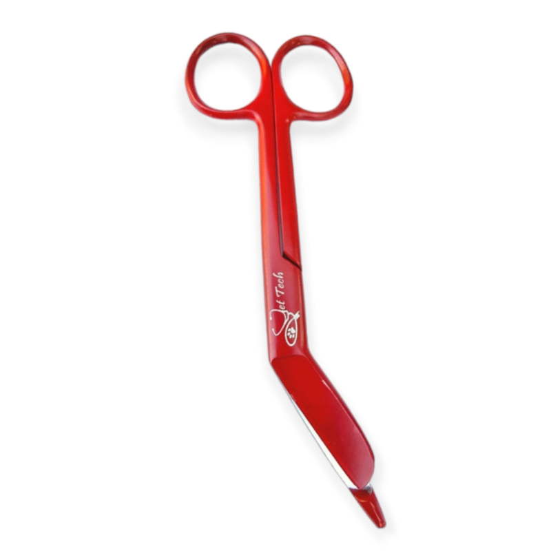 Red PTFE bandage scissors