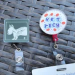 Veterinary technician badge reels