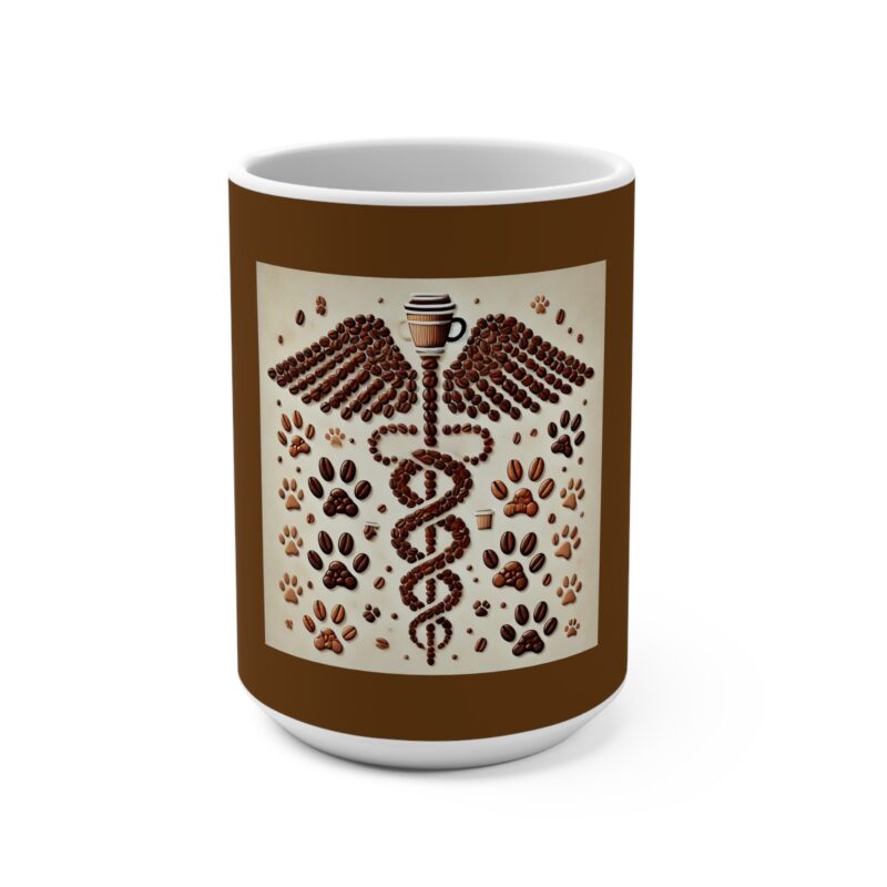 Coffee Vet Tech Mug 15oz with Caduceus Symbol